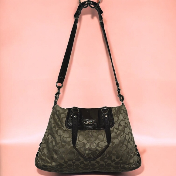 Coach Handbags - Coach Olive and Black Shoulder Bag